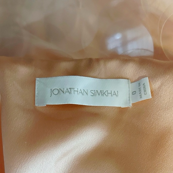 Jonathan Simkhai Madysen sequined tulle midi dress in Blush Pink Size 0 - Picture 8 of 15